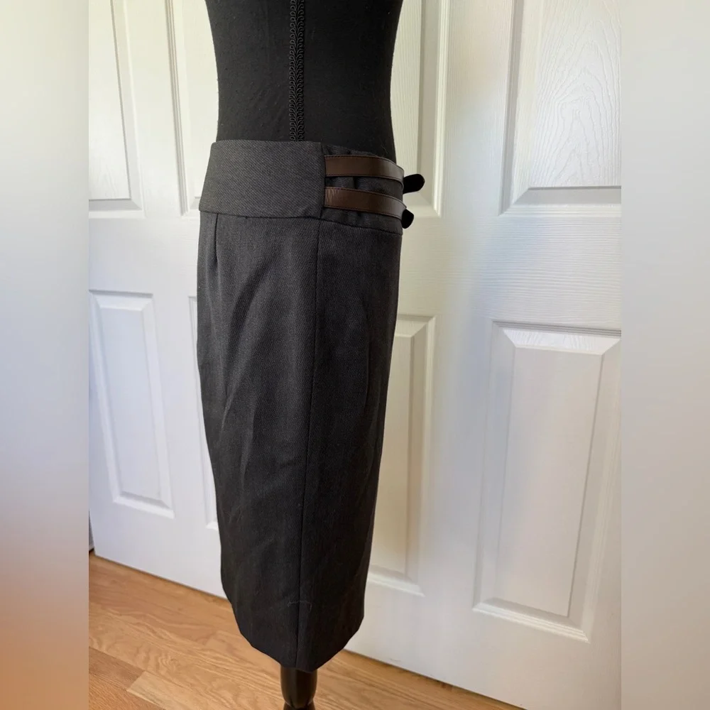 Ralph Lauren straight Grey Belted Women's Skirt - Picture 5 of 10
